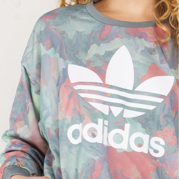 New Adidas Set - Pastel Camo Sweatshirt & Leggings - Picture 6 of 6